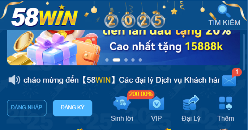 Nhà cái 58Win20 top